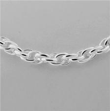 Silver loose rope necklace