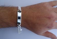 Bracciale argento piastra - Bracciale targa