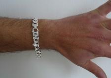 Solid curb bracelet in sterling silver