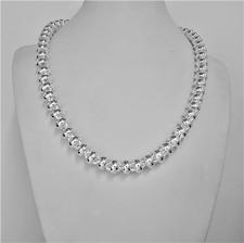 Solid sterling silver handmade necklace 9mm