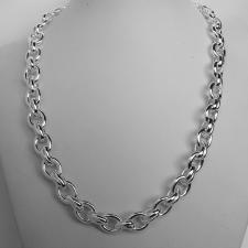 Sterling silver necklace with oval link 