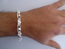 Bracciali argento uomo. Bracciale argento massiccio 925.