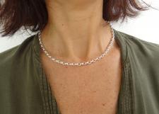 Sterling silver oval link necklace 5mm