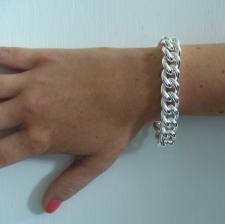 Sterling silver curb bracelet 14mm