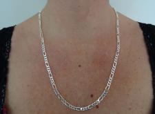 925 silver figaro chain necklace length 60 cm