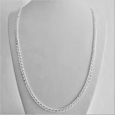 Sterling silver flat marina chain necklace 3.8mm. Length 60 cm. 
