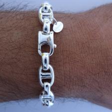 Bracciale per uomo in argento massiccio