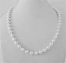 Collana in argento 925 ball chain, diametro sfere 6mm. Lunghezza cm 45. DONNA.