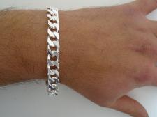 925 italy silver men's curb bracelet 8mm