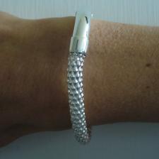 Pop corn bracelet in sterling silver