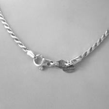 Solid 925 silver rope chain necklace 2,5mm italy