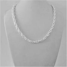 Loose rope link chain necklace in sterling silver