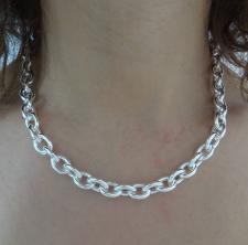 Silver oval link chain 10mm