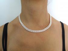 Collana donna grumetta argento massiccio solido