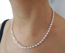 Collana in argento a due catene
