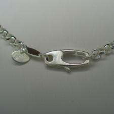 Sterling silver men's round link necklace