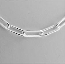 925 italy silver rectangular link chain 