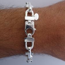 Bracciali argento uomo. Bracciale argento massiccio 925.