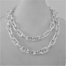Sterling silver anchor chain necklace 10mm. Length 80cm.
