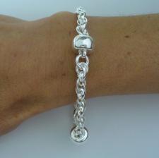 Solid silver italian fancy bracelet