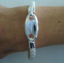 Pop corn bracelet in 925 silver