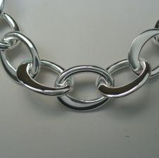 Handmade silver necklace made in Italy