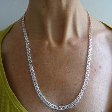 Sterling silver flat marina chain necklace 5.8mm