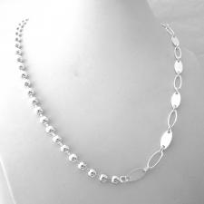 Half and half chain in 925 sterling silver