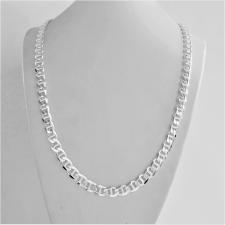 925 silver flat marina link chain necklace italy