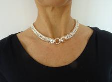 925 silver double panther necklace