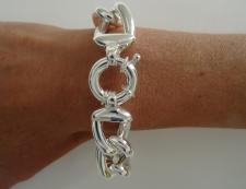 925 sterling silver curb bracelet 18mm.