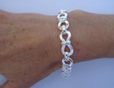 Vintage 925 silver bracelet 10mm