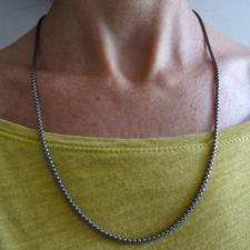 Oxidized silver box chain necklace 2.5mm