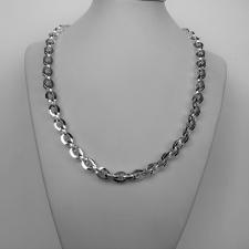 Sterling silver square link necklace