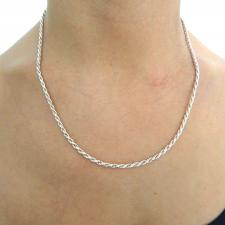 Solid 925 silver rope chain necklace 2,5mm italy