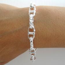 Bracciale catena marina traversino in argento 925