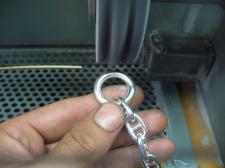 Collana lunga maglia traversino argento chiusuta a T-bar