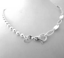 Half and half chain in 925 sterling silver