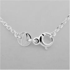 Sterling silver diamond cut anchor chain necklace 3mm. Length 60 cm. ROUND CLASP.