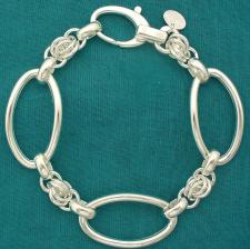 Sterling silver fancy bracelet 18mm.