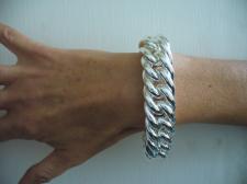 Silver double curb bracelet from Italy