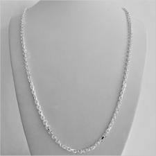 Collana uomo in argento 925 massiccio. Catena maglia forzatina diamantata 3mm. Lunghezza 60 cm.