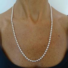 Collana catena palline sfere in argento 925