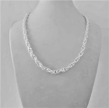 Graduated link chain necklace in sterling silver