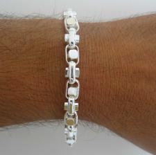 Men's silver bracelets italy arezzo 