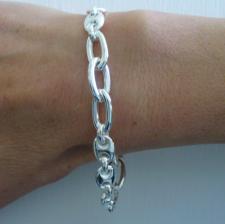 Women's maglia marina & oval link bracelet in sterling silver.