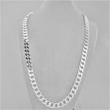 Sterling silver solid diamond cut curb necklace 8mm