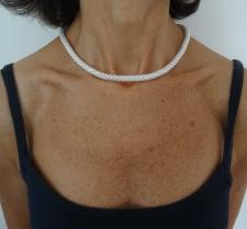 Collana maglia popcorn in argento 925