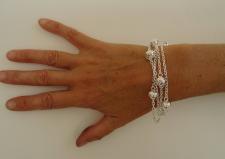 Bracciale 4 file multifilo per donna in argento 925