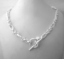 Collana in argento 925 massiccio catena figaro alternata 4+1